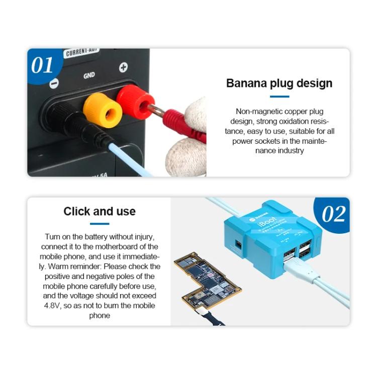 For Android 5V Power Cable Mobile Phone Repair Tool Battery Power Test Boot Cable, SUNSHINE iBoot B - ORIWHIZ