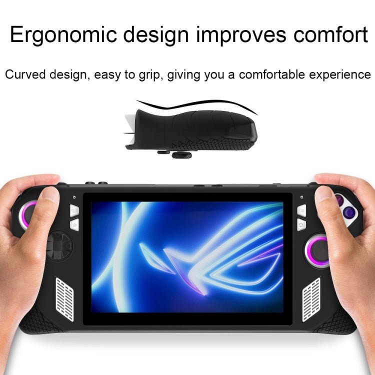 For ASUS ROG Ally Game Console Silicone Protective Cover + Button Cap Set Pocket Gaming Accessories, White, Black, Blue - ORIWHIZPocket Console & AccessoriesPocket Console & Accessories CasesToys & Hobbies