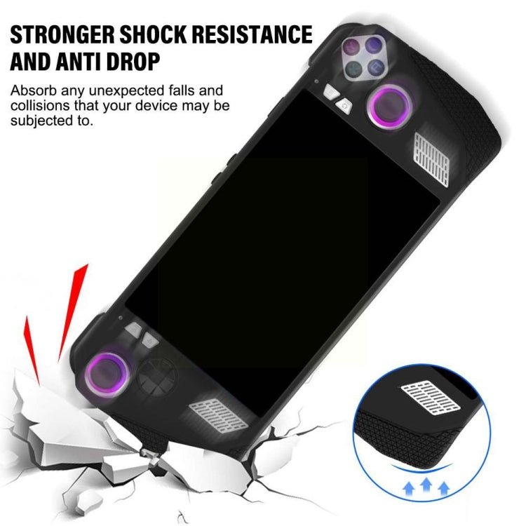 For ASUS ROG Ally Handheld Game Console Silicone Drop - proof Protective Case All - inclusive Case, Black, White, Grey, Red, Blue, Pink - ORIWHIZPocket Console & AccessoriesPocket Console & Accessories CasesToys & Hobbies