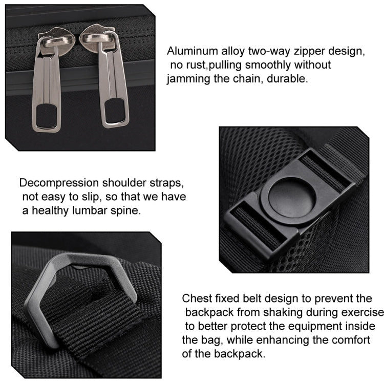 For DJI AVATA Storage Bag Hard Shell Waterproof Shoulder Bag Backpack, Style 1 Brushed Gray Black Inner, Style 1 Metal Gray Black Inner, Style 1 Brushed Gray Yellow Inner, Style 1 Metal Gray Yellow Inner - ORIWHIZCase & BagsDJI & Insta360 AccessoriesDJI FPV Series