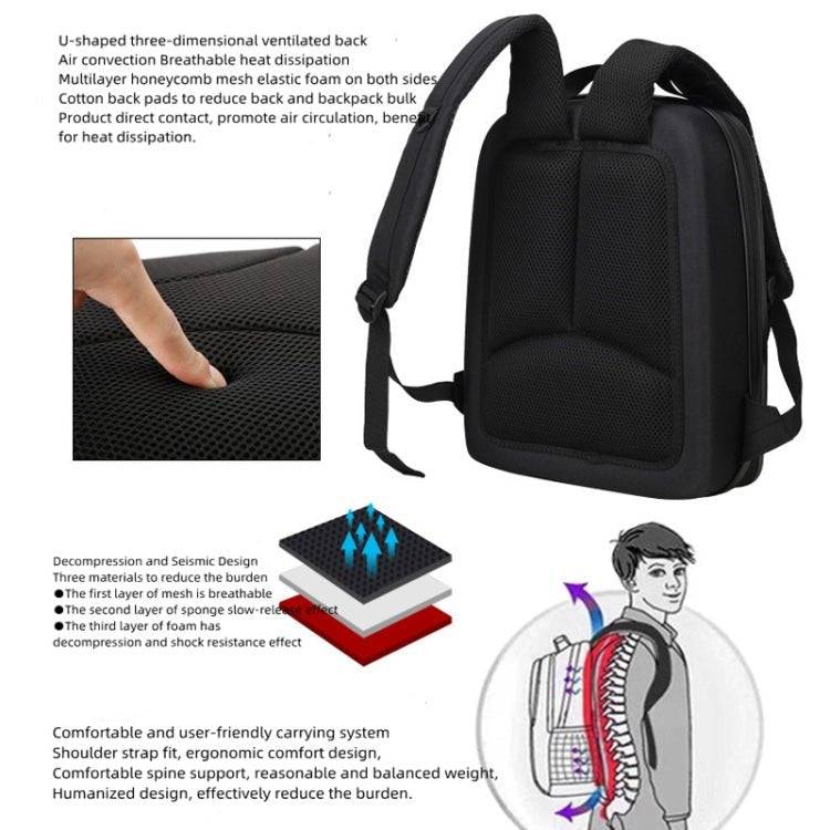 For DJI AVATA Storage Bag Hard Shell Waterproof Shoulder Bag Backpack, Style 2 Black Lining, Style 2 Yellow Lining - ORIWHIZCase & BagsDJI & Insta360 AccessoriesDJI FPV Series