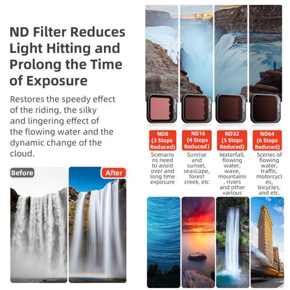 For DJI Flip aMagisn Filter Lens Accessories, CPL, 1/4 Miat, ND8+ND16+ND32+ND64, ND8+ND16+ND32+ND64+CPL+1/4 Mist - ORIWHIZaMagisnDJI & Insta360 AccessoriesOther