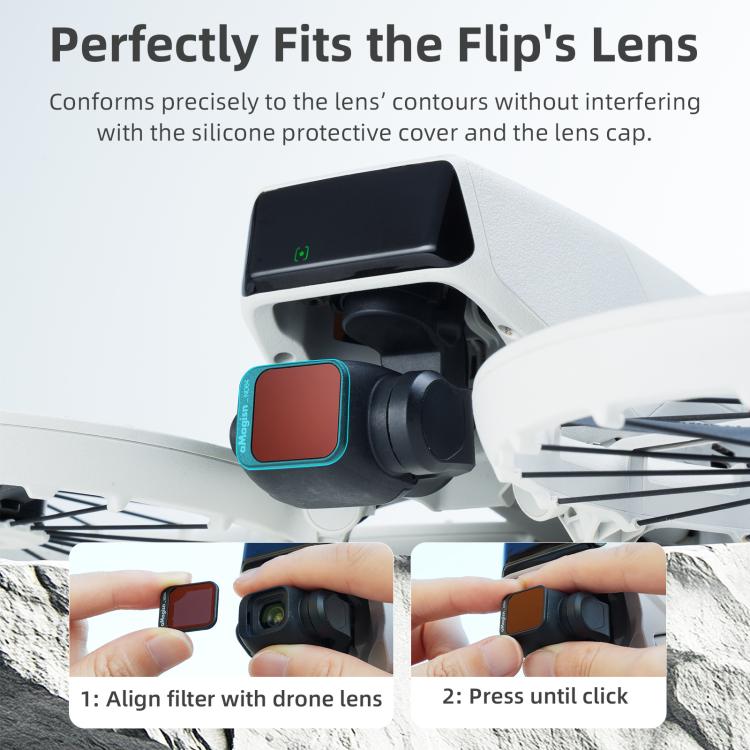 For DJI Flip aMagisn Filter Lens Accessories, CPL, 1/4 Miat, ND8+ND16+ND32+ND64, ND8+ND16+ND32+ND64+CPL+1/4 Mist - ORIWHIZaMagisnDJI & Insta360 AccessoriesOther