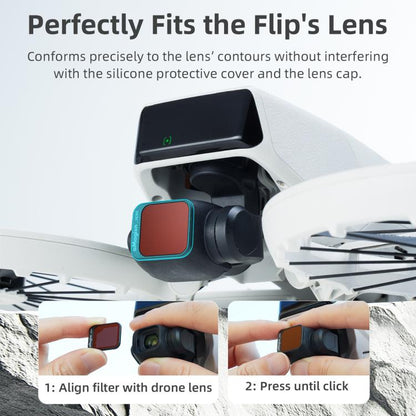 For DJI Flip aMagisn Filter Lens Accessories, CPL, 1/4 Miat, ND8+ND16+ND32+ND64, ND8+ND16+ND32+ND64+CPL+1/4 Mist - ORIWHIZaMagisnDJI & Insta360 AccessoriesOther