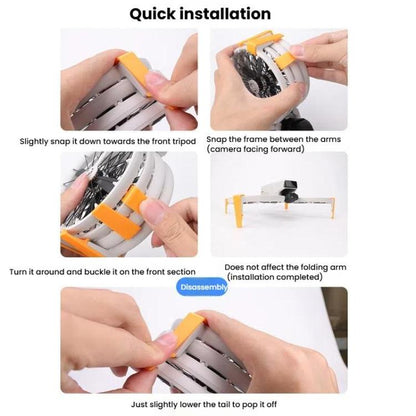 For DJI Flip CQT 4 In 1 Drone Folding Booster Stand Scratch and Wear Resistant Landing Protective Bracket - ORIWHIZCQTDJI & Insta360 AccessoriesOther
