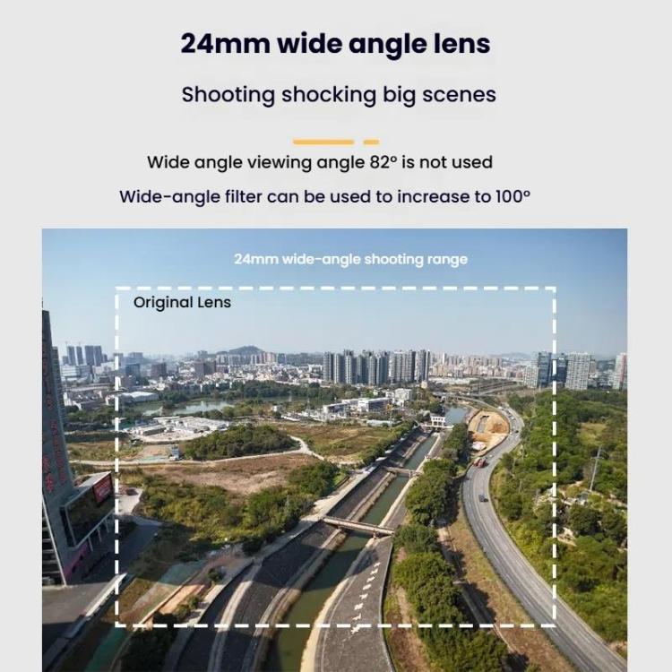 For DJI Flip RCSTQ 24mm100 Degree Wide Angle Filter Aluminum Alloy Frame Ultra Wide Angle, Filter - ORIWHIZDJI & Insta360 AccessoriesOtherOther DJI Accessories