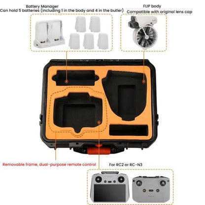 For DJI Flip Sunnylife AQX - 19 Waterproof Storage Protective Suitcase Aerial Camera Smooth Flying Kit Bag, AQX - 19 - ORIWHIZDJI & Insta360 AccessoriesOtherOther DJI Accessories