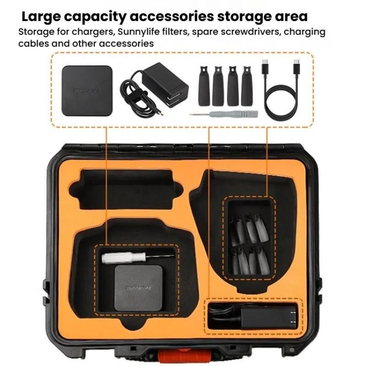 For DJI Flip Sunnylife AQX - 19 Waterproof Storage Protective Suitcase Aerial Camera Smooth Flying Kit Bag, AQX - 19 - ORIWHIZDJI & Insta360 AccessoriesOtherOther DJI Accessories
