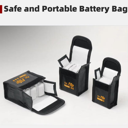 For DJI Flip Sunnylife Battery Explosion Proof Bag Li - ion Safety Storage Bag Flame Retardant Protective Bag, Small (For 1 Battery), Medium (For 2 Batteries), Large (For 2 Batteries) - ORIWHIZDJI & Insta360 AccessoriesOtherOther DJI Accessories