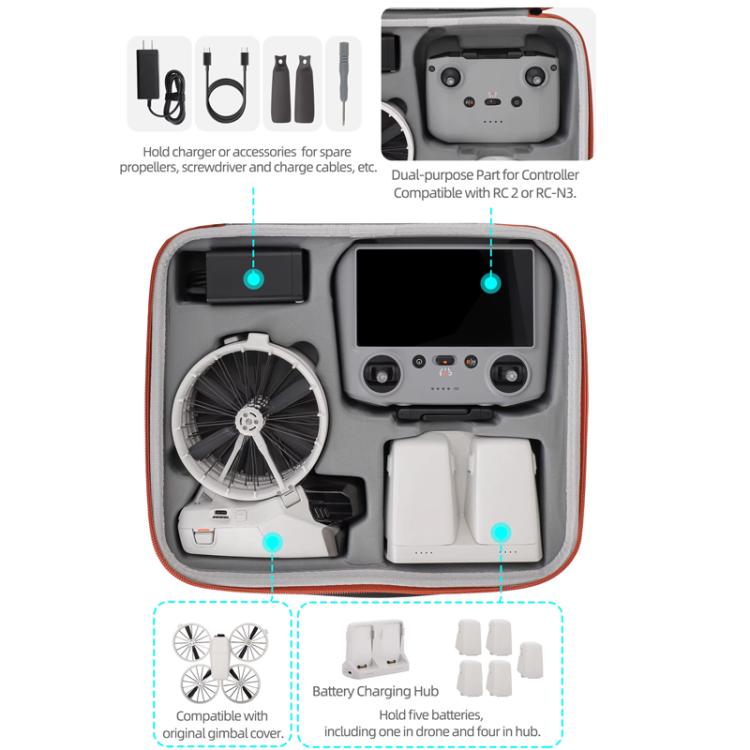 For DJI Flip Sunnylife FP - B958 Storage Bag Vlog Aerial Camera Protective Case Accessory - ORIWHIZDJI & Insta360 AccessoriesOtherOther DJI Accessories