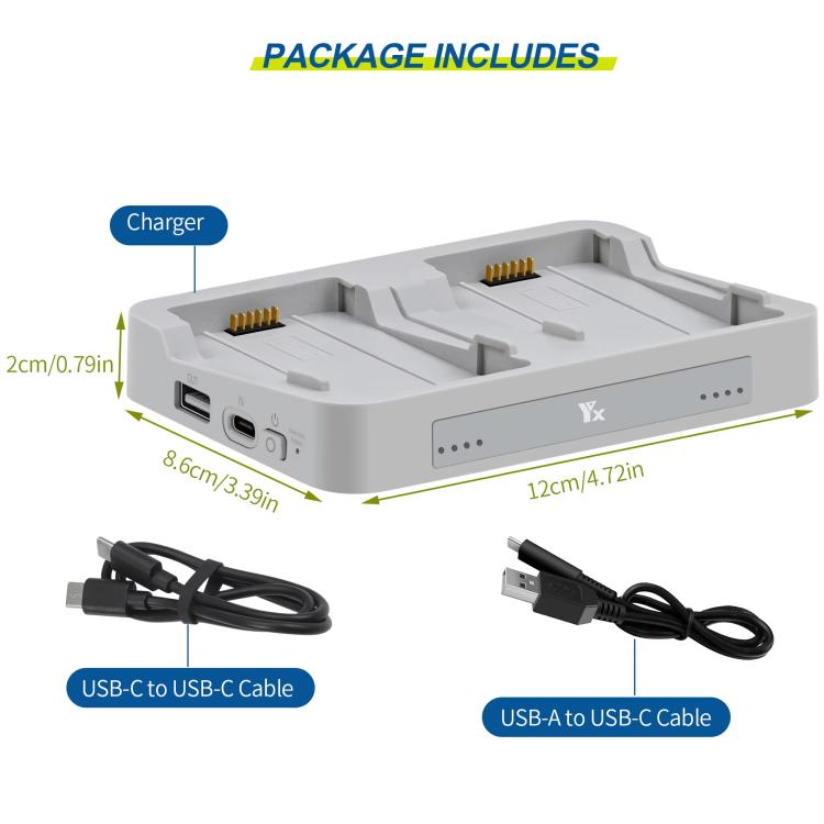 For DJI Flip YX Parallel Charger Hub Bidirectional Battery Management System, 2 - way Parallel - ORIWHIZDJI & Insta360 AccessoriesOtherOther DJI Accessories
