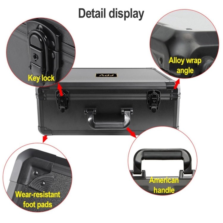 For DJI FPV Aluminum Alloy Explosion - proof Suitcase Portable Storage Box Case Travel Carrying Bag, No Disassembly Propeller, Aluminum Case - ORIWHIZCase & BagsDJI & Insta360 AccessoriesDJI FPV Series
