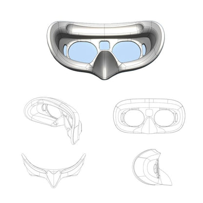 For DJI Goggles 2 Foam Padding Sponge Eye Pad Mask, Black, Gray, With Lens Cover Black, With Lens Cover Gray - ORIWHIZDJI & Insta360 AccessoriesDJI FPV SeriesOther Accessories