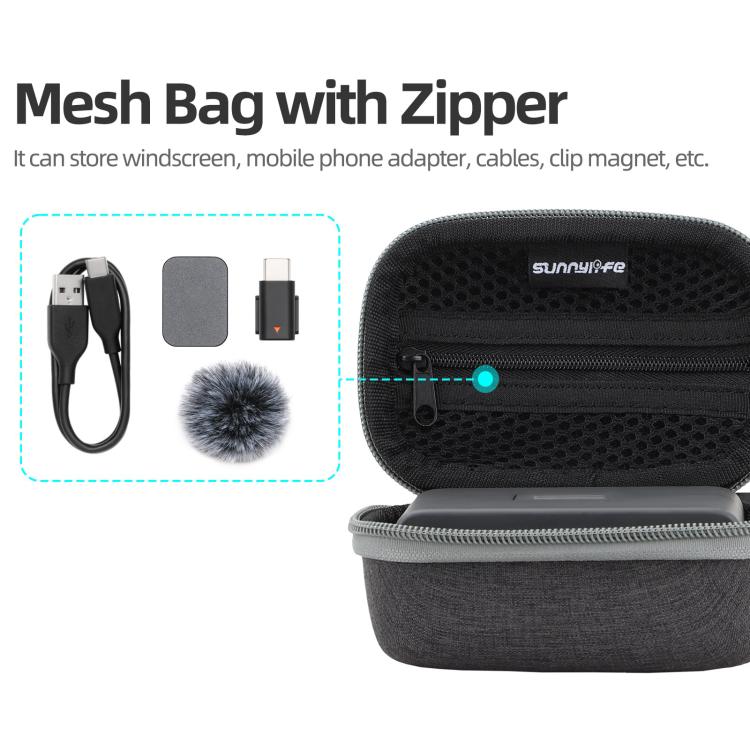 For DJI Mic Mini Sunnylife Portable Protective Box Storage Bag, For DJI Mic Mini - ORIWHIZDJI & Insta360 AccessoriesDJI Mic SeriesOther DJI Accessories