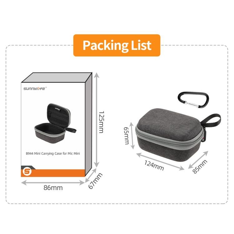 For DJI Mic Mini Sunnylife Portable Protective Box Storage Bag, For DJI Mic Mini - ORIWHIZDJI & Insta360 AccessoriesDJI Mic SeriesOther DJI Accessories