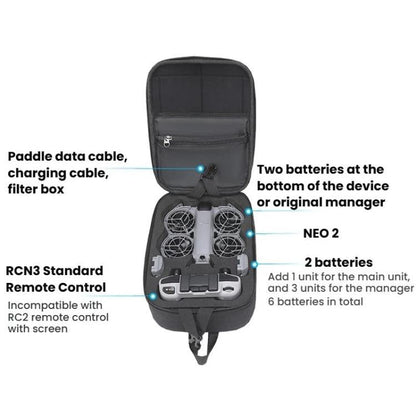 For DJI Neo 2 BKano Outdoor Portable Hard Shell Smooth Fly Kit Organizer Bag Mini Chest Bag, Chest Bag(Black) - ORIWHIZBKanoCases & BagsDJI & Insta360 Accessories