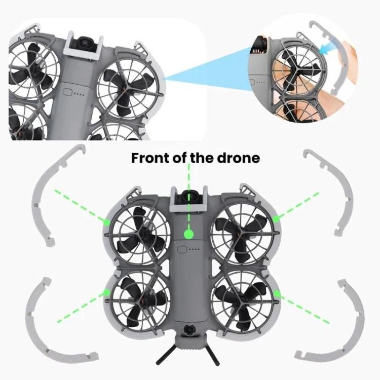 For DJI Neo 2 CQT 9pcs /Set Fuselage Crash Kit, Bumper+Protective Cover+Folding Kickstand, 9pcs /Set - ORIWHIZCQTDJI & Insta360 AccessoriesDJI Neo Accessories