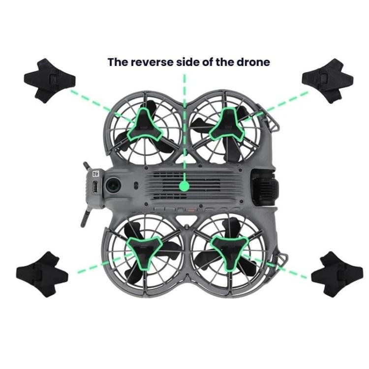 For DJI Neo 2 CQT 9pcs /Set Fuselage Crash Kit, Bumper+Protective Cover+Folding Kickstand, 9pcs /Set - ORIWHIZCQTDJI & Insta360 AccessoriesDJI Neo Accessories