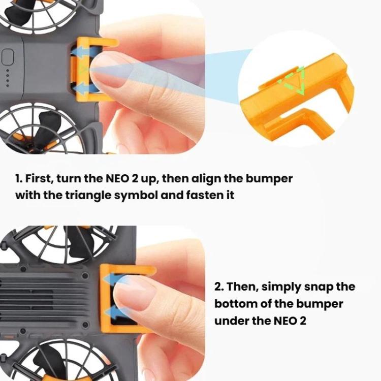 For DJI Neo 2 CQT 9pcs /Set Fuselage Crash Kit, Bumper+Protective Cover+Folding Kickstand, 9pcs /Set - ORIWHIZCQTDJI & Insta360 AccessoriesDJI Neo Accessories