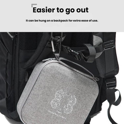 For DJI Neo 2 Drone Mini Hard Case Compact Portable Pouch with Metal Clip, Mini Gray - ORIWHIZCases & BagsDJI & Insta360 AccessoriesDJI Neo Accessories