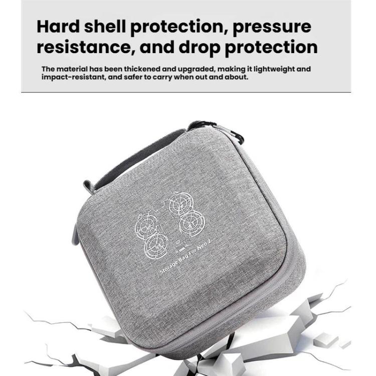 For DJI Neo 2 Drone Mini Hard Case Compact Portable Pouch with Metal Clip, Mini Gray - ORIWHIZCases & BagsDJI & Insta360 AccessoriesDJI Neo Accessories