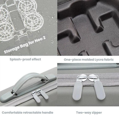 For DJI Neo 2 Fly More Combo Hard Shell Carrying Case Custom - Molded Sling Bag, Mini Black, Fly More Combo Gray - ORIWHIZCases & BagsDJI & Insta360 AccessoriesDJI Neo Accessories