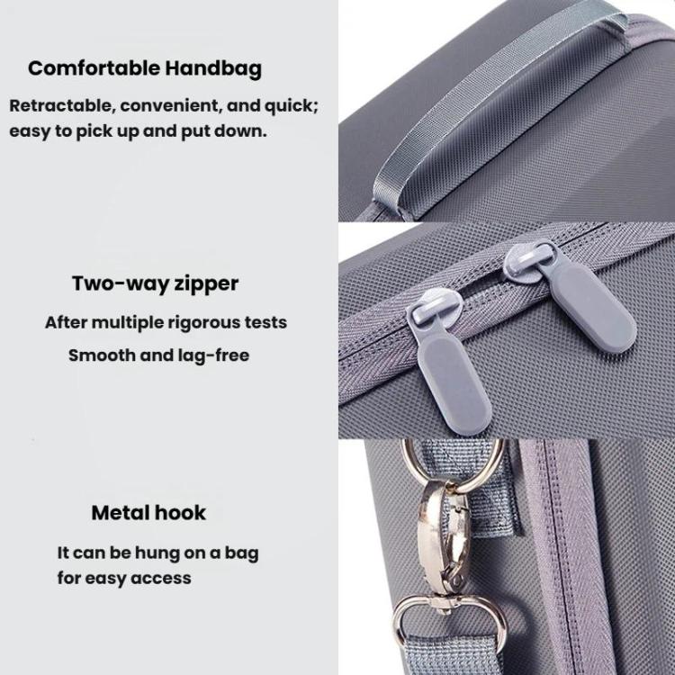 For DJI Neo 2 Host Hard Case Organizer Outdoor Portable Storage Bag, Handbag (Gray) - ORIWHIZCases & BagsDJI & Insta360 AccessoriesDJI Neo Accessories