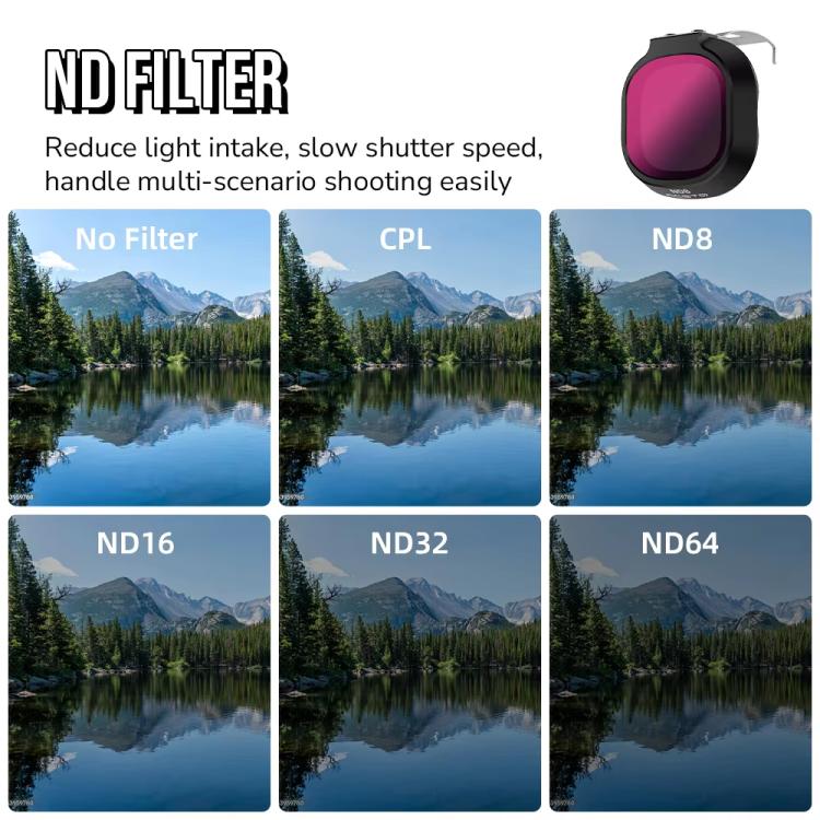 For DJI Neo 2 RCSTQ Filters Drone Polarizers Flying Camera Soft Lens Light Reducing Lens Accessories, UV, CPL, Black 1/4, ND8, ND16, ND32, ND64, ND8/PL, ND16/PL, ND32/PL, ND64/PL, UV+CPL+ND8, UV+CPL+ND16, CPL+ND8+ND16, CPL+ND16+ND32, ND8+ND16+ND32+ND64... - ORIWHIZDJI & Insta360 AccessoriesDJI Neo AccessoriesLens Filter
