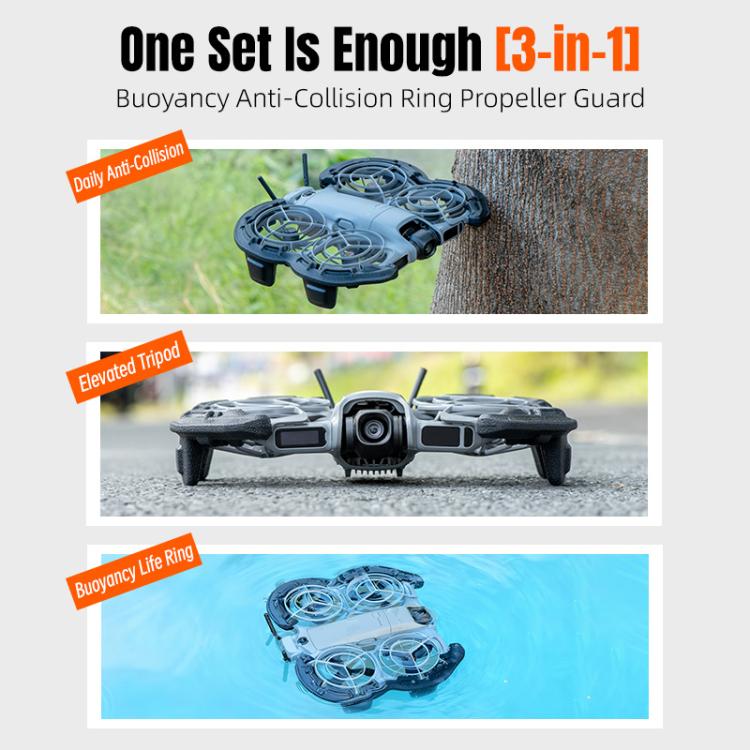 For DJI Neo 2 STARTRC Light Anti - Sink Floating Propeller Guard Bumper, For DJI Neo 2 (Black), For DJI Neo 2 (Orange) - ORIWHIZDIY PropellerDJI & Insta360 AccessoriesDJI Neo Accessories