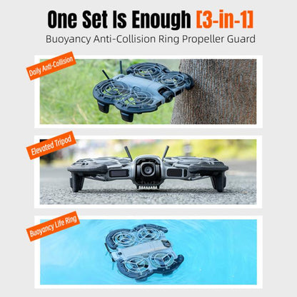 For DJI Neo 2 STARTRC Light Anti - Sink Floating Propeller Guard Bumper, For DJI Neo 2 (Black), For DJI Neo 2 (Orange) - ORIWHIZDIY PropellerDJI & Insta360 AccessoriesDJI Neo Accessories