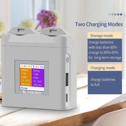 For DJI Neo Drone YX Color Screen Battery Charger Charge 2 Batteries, 2 - Channel Color Screen - ORIWHIZDJI & Insta360 AccessoriesDJI Neo AccessoriesOther