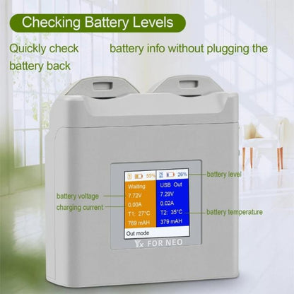 For DJI Neo Drone YX Color Screen Battery Charger Charge 2 Batteries, 2 - Channel Color Screen - ORIWHIZDJI & Insta360 AccessoriesDJI Neo AccessoriesOther