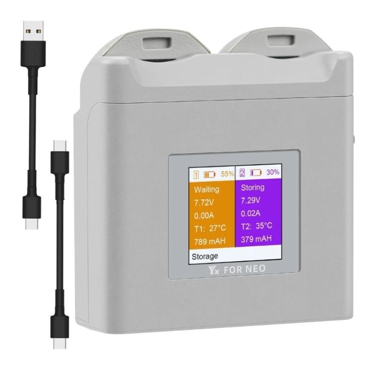 For DJI Neo Drone YX Color Screen Battery Charger Charge 2 Batteries, 2 - Channel Color Screen - ORIWHIZDJI & Insta360 AccessoriesDJI Neo AccessoriesOther