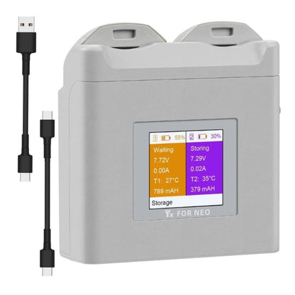For DJI Neo Drone YX Color Screen Battery Charger Charge 2 Batteries, 2 - Channel Color Screen - ORIWHIZDJI & Insta360 AccessoriesDJI Neo AccessoriesOther