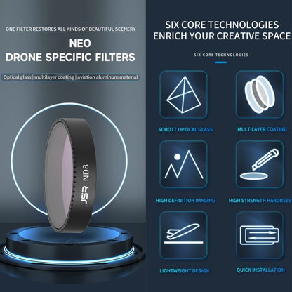 For DJI Neo JSR KB Series Drone Lens Filter, MCUV, CPL, ND8, ND16, ND32, ND64, ND8PL, ND16PL, ND32PL, ND64PL, NIGHT, STAR, Black Mist 1/4, Streak Drawing Blue, 3 in 1 CPL ND8/16, 4 in 1 CPL ND8 Brushed Black Mist, 4 in 1 ND8 - 64, 6 in 1 ND8 - 64 CPL STAR ... - ORIWHIZDJI & Insta360 AccessoriesDJI Neo AccessoriesJSR