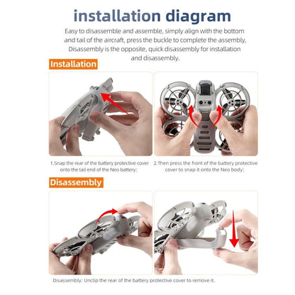 For DJI Neo STARTR Drone Battery Cover Landing Gear Holder, Drone Battery Cover - ORIWHIZDJI & Insta360 AccessoriesDJI Neo AccessoriesMount & Holder