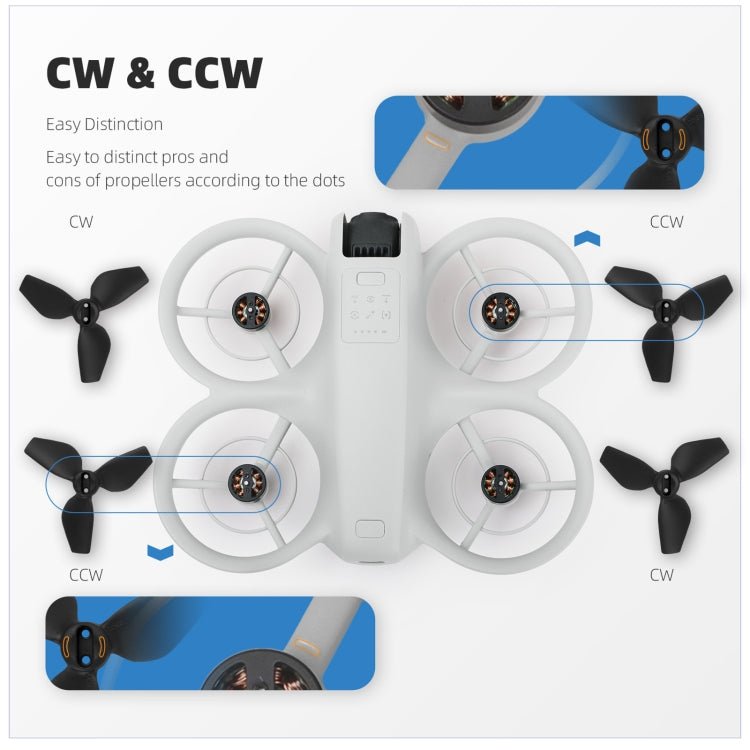 For DJI Neo Sunnylife 2016S Drone Color 3 - Blade Propeller, 2 pairs - ORIWHIZDIY PropellerDJI & Insta360 AccessoriesDJI Neo Accessories