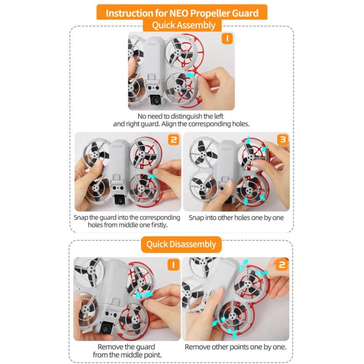For DJI NEO Sunnylife NE - KC863 Paddle Blade Protective Cover Anti - Collision Ring - ORIWHIZDIY PropellerDJI & Insta360 AccessoriesDJI Neo Accessories