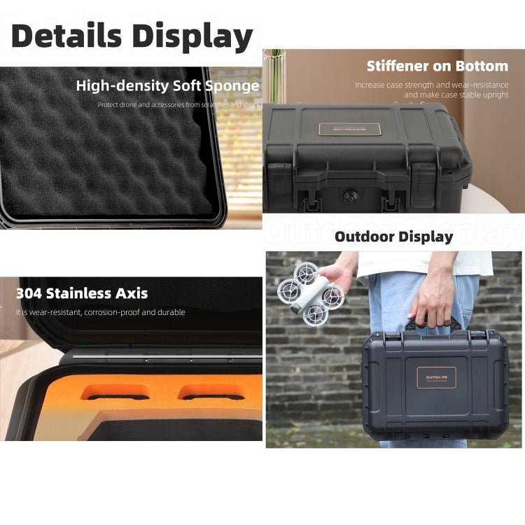 For DJI Neo Sunnylife Safety Carrying Case Waterproof Shock - proof Hard Travel Case, For DJI Neo AQX - 15 - ORIWHIZCases & BagsDJI & Insta360 AccessoriesDJI Neo Accessories