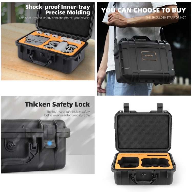 For DJI Neo Sunnylife Safety Carrying Case Waterproof Shock - proof Hard Travel Case, For DJI Neo AQX - 15 - ORIWHIZCases & BagsDJI & Insta360 AccessoriesDJI Neo Accessories