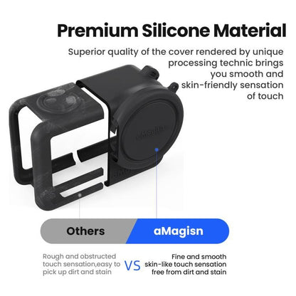 For DJI Osmo Action 6 aMagisn Silicone Case With Lens Cap Anti - Scratch Protective Cover - ORIWHIZaMagisnCase & BagsDJI & Insta360 Accessories