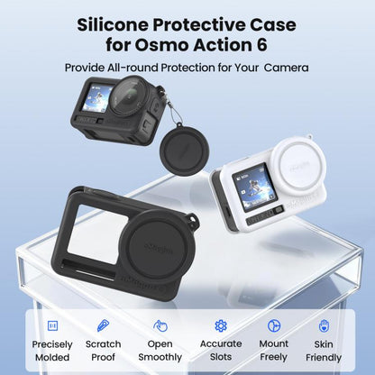 For DJI Osmo Action 6 aMagisn Silicone Case With Lens Cap Anti - Scratch Protective Cover - ORIWHIZaMagisnCase & BagsDJI & Insta360 Accessories