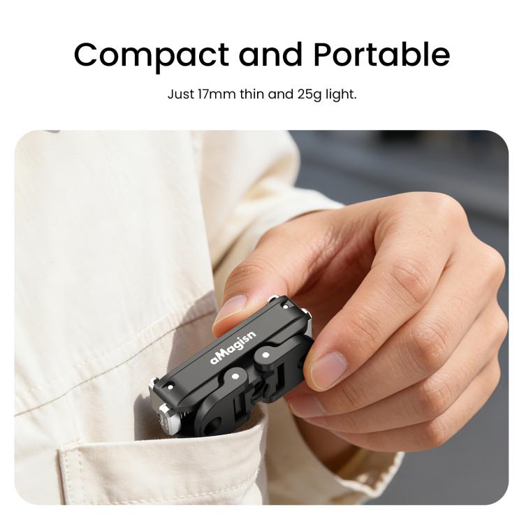 For DJI Osmo Action 6 / Nano aMagisn Metal Magnetic Quick Release Mount 2.0 Lockable Adapter, For DJI Osmo Action 6 / Nano - ORIWHIZaMagisnDJI & Insta360 AccessoriesMount & Holder