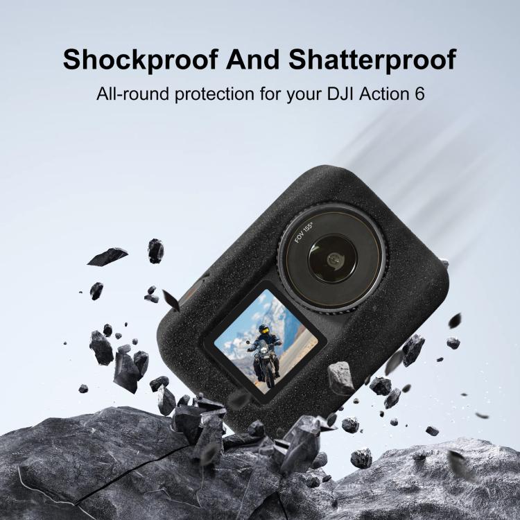 For DJI Osmo Action 6 PULUZ High Density Foam Windshield, For DJI Osmo Action 6 - ORIWHIZCase & BagsDJI & Insta360 AccessoriesOsmo Action Series