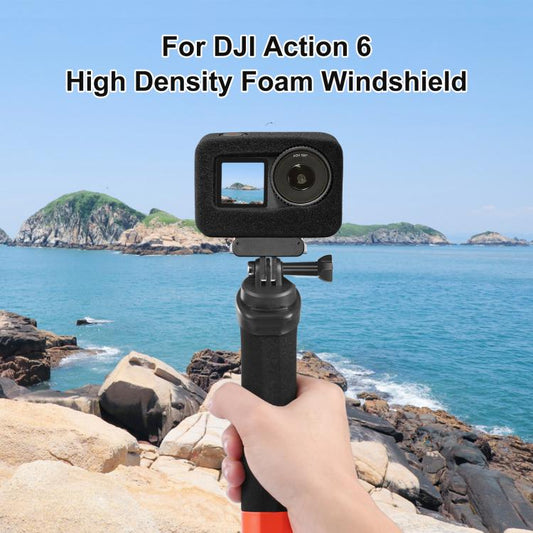 Para DJI Osmo Action 6 PULUZ Protector de viento de espuma de alta densidad, para DJI Osmo Action 6 - ORIWHIZ Estuches y bolsas Accesorios DJI e Insta360 Serie Osmo Action