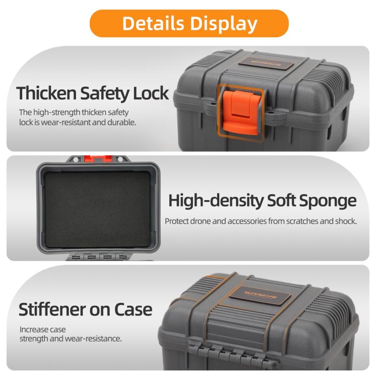 For DJI Osmo Action 6 Sunnylife Mini Travel Box Waterproof Carrying Box Shock - proof Hard Shell, For DJI Osmo Action 6 - ORIWHIZCase & BagsDJI & Insta360 AccessoriesOsmo Action Series