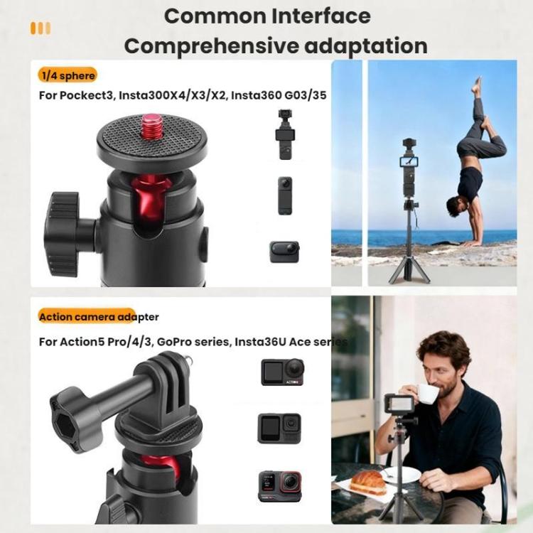 For DJI Osmo Pocket 3 / Action 5 Pro Flymile Extended Selfie Stick Tripod - ORIWHIZDJI & Insta360 AccessoriesExtendable PoleFlymile