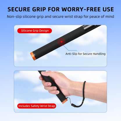 For DJI Osmo Pocket 3 / Action 6 / Insta360 X5 BRDRC Telescopic Extension Pole Selfie Stick - ORIWHIZBRDRCDJI & Insta360 AccessoriesMount & Holder