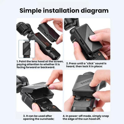 For DJI Osmo Pocket 3 BRDRC Foldable Screen Protector Sunshade - ORIWHIZBRDRCDJI & Insta360 AccessoriesOsmo Pocket Accessories