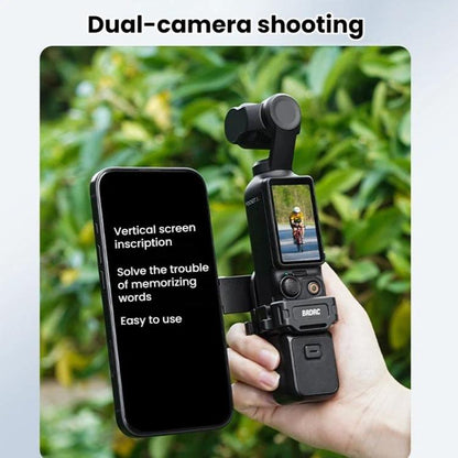 For DJI Osmo Pocket 3 BRDRC Magnetic Expandable Phone Holder Cold Shoe Mount, Black - ORIWHIZBRDRCDJI & Insta360 AccessoriesMount & Holder